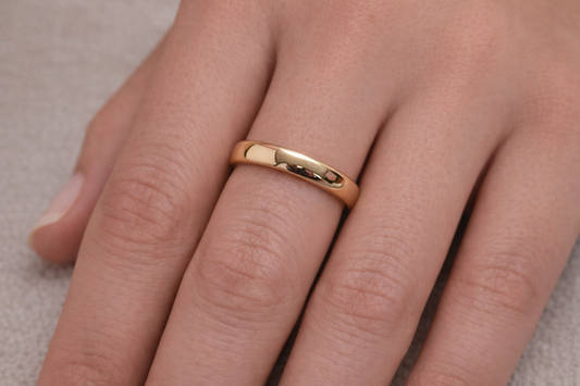14K Gold Wedding Band - Argolla de 14k