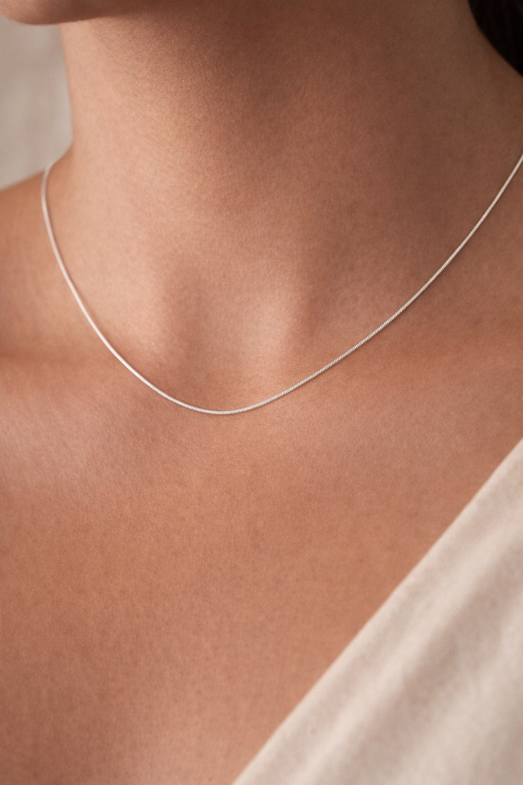Collares de cadena de serpiente angulados de plata esterlina 925
