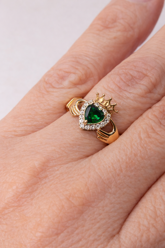 14K Gold Claddagh Ring - Anillo Corazón Oro 14k #8