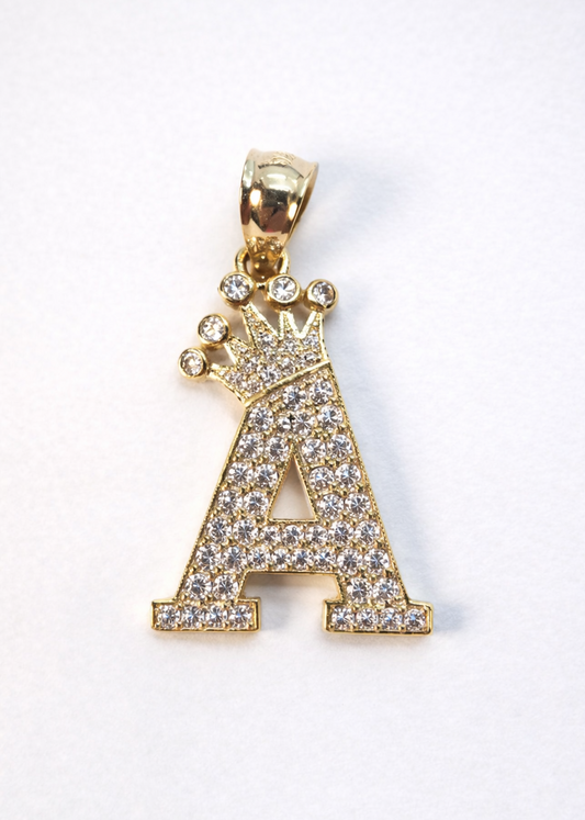 14K Gold A-Z Letter Pendant - Dige Inicial A-Z Oro 14K CZ