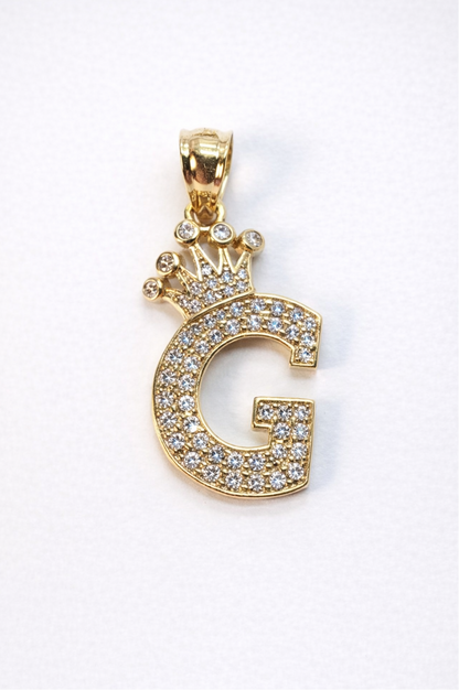 14K Gold A-Z Letter Pendant - Dige Inicial A-Z Oro 14K CZ