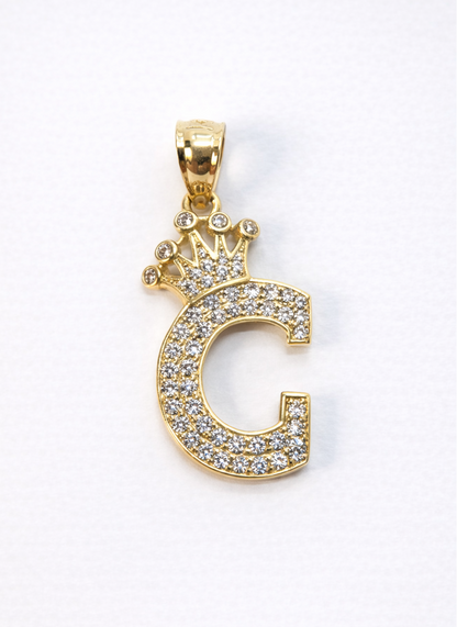 14K Gold A-Z Letter Pendant - Dige Inicial A-Z Oro 14K CZ