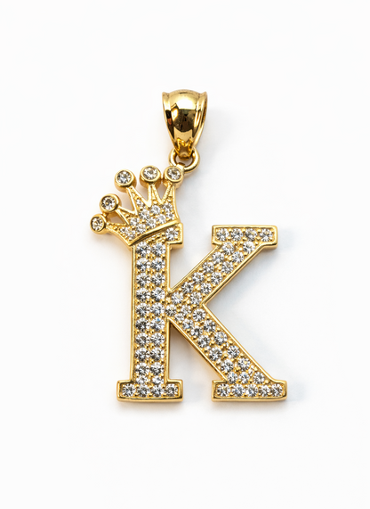 14K Gold A-Z Letter Pendant - Dige Inicial A-Z Oro 14K CZ