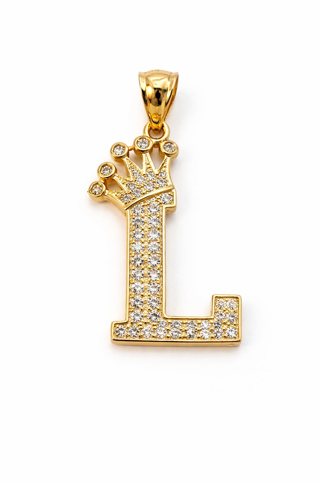 14K Gold A-Z Letter Pendant - Dige Inicial A-Z Oro 14K CZ