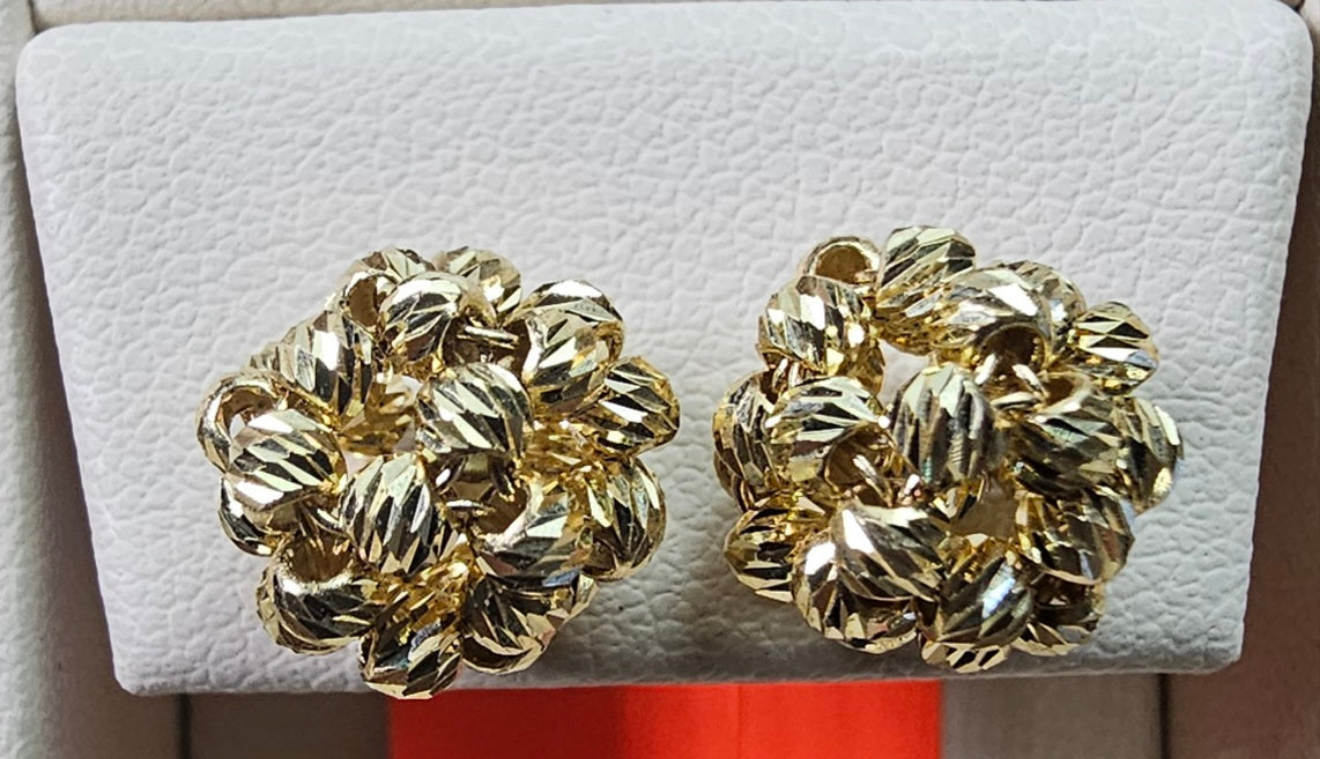 Aretes 14k Oro Italiano