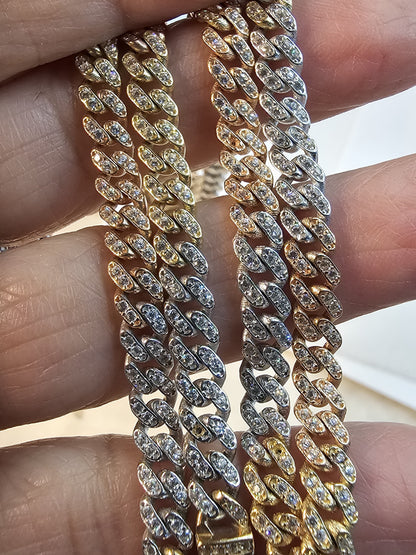 14K Tri Tone Gold Cuban Chain - Cadena Cubana 3 Oros 14K de Oro