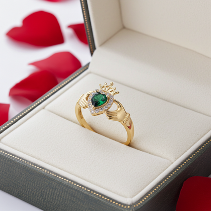 14K Gold Claddagh Ring - Anillo Corazón Oro 14k #8