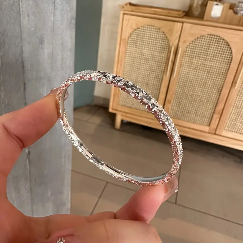 Bracelete Elegante de Plata de Ley 999