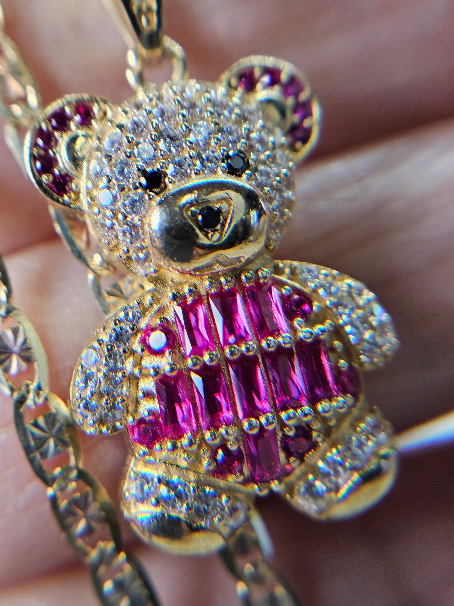 Set cadena y dige Oso 14k