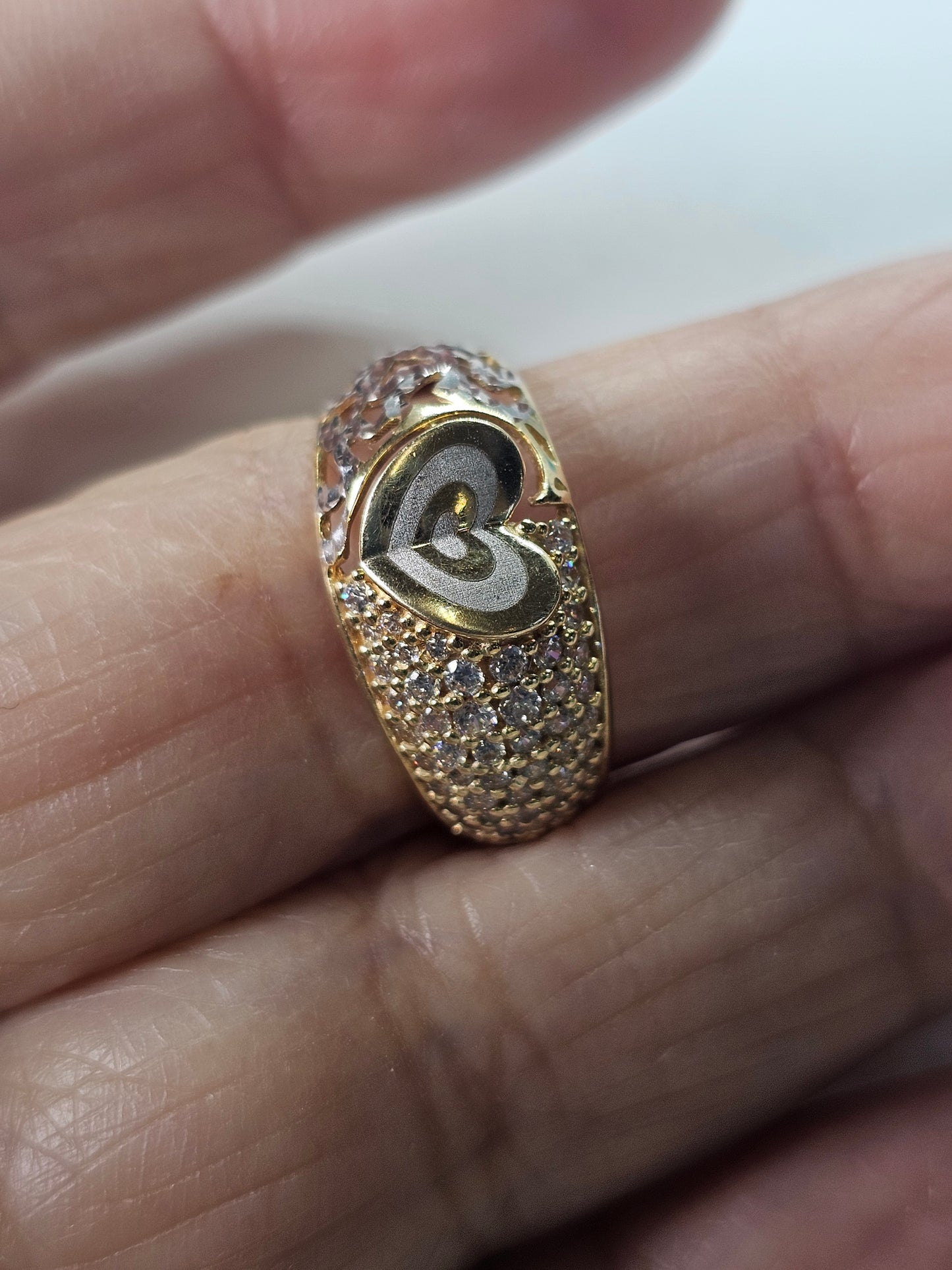 Anillo corazon 14k