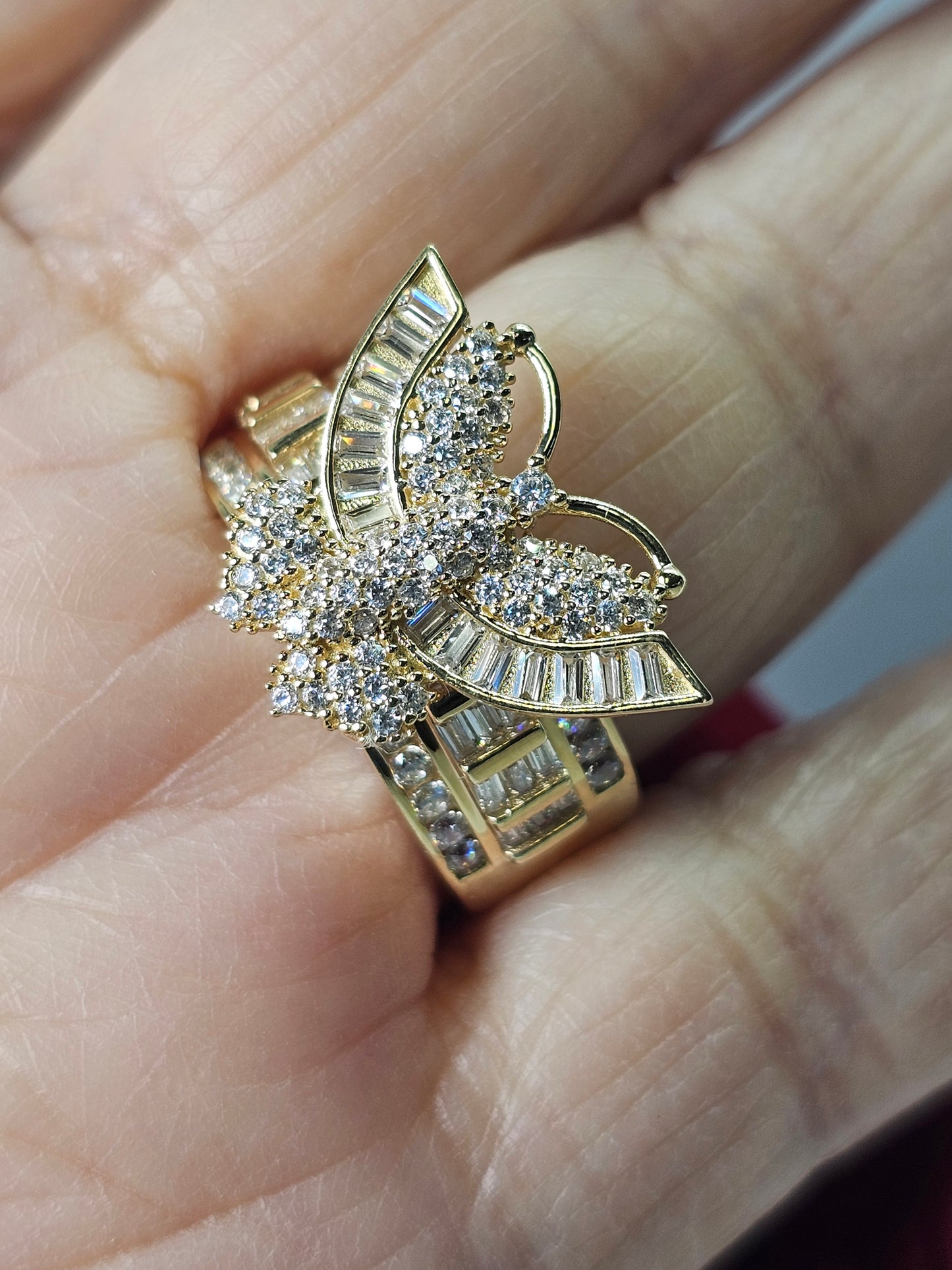 Anillo Mariposa 14k Oro solido
