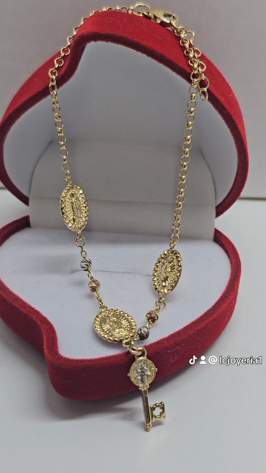 Brazalete 14k Religioso