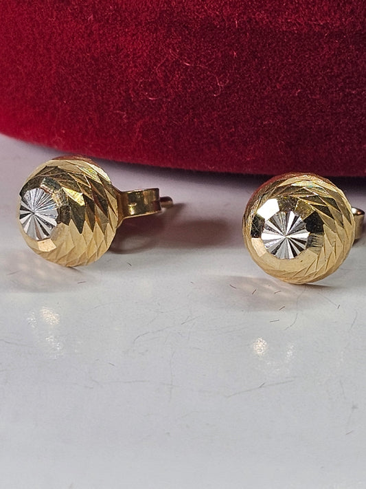Aretes de bolita solidos 14k