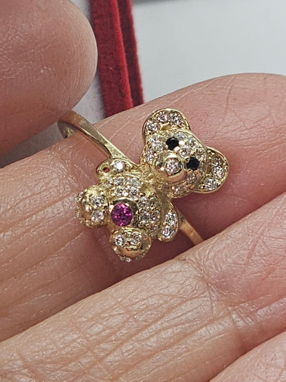 14k Gold Bear Ring #6.5 - Anillo De Osito 14k oro Solido #6.5