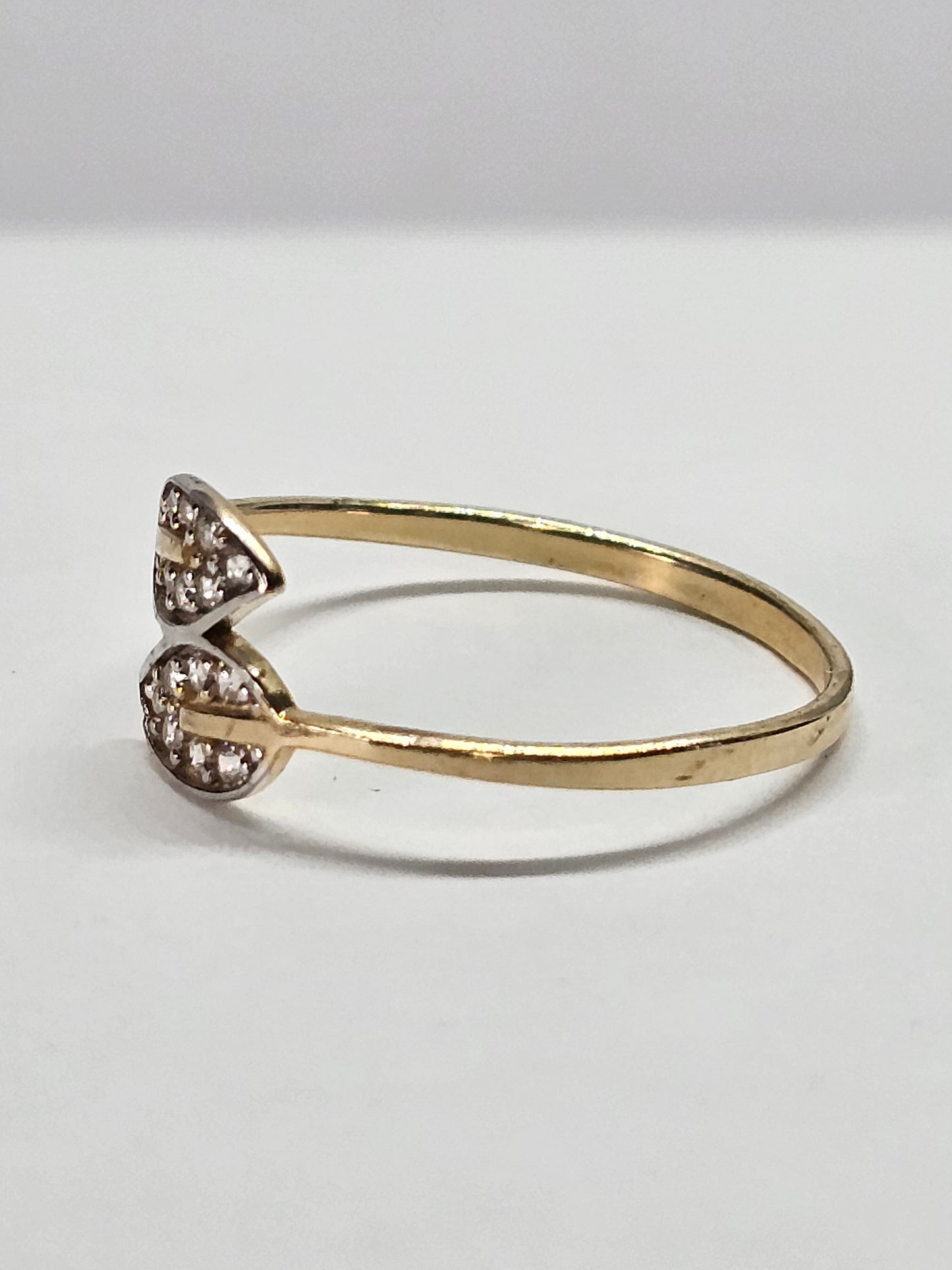 Anillo con hojas 14k