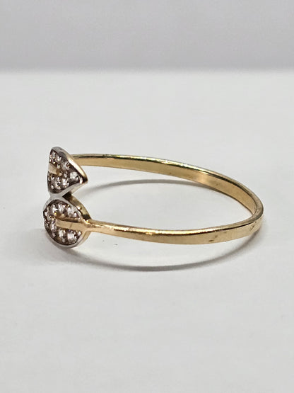 14K Gold Leaves Ring - Anillo con hojas 14k