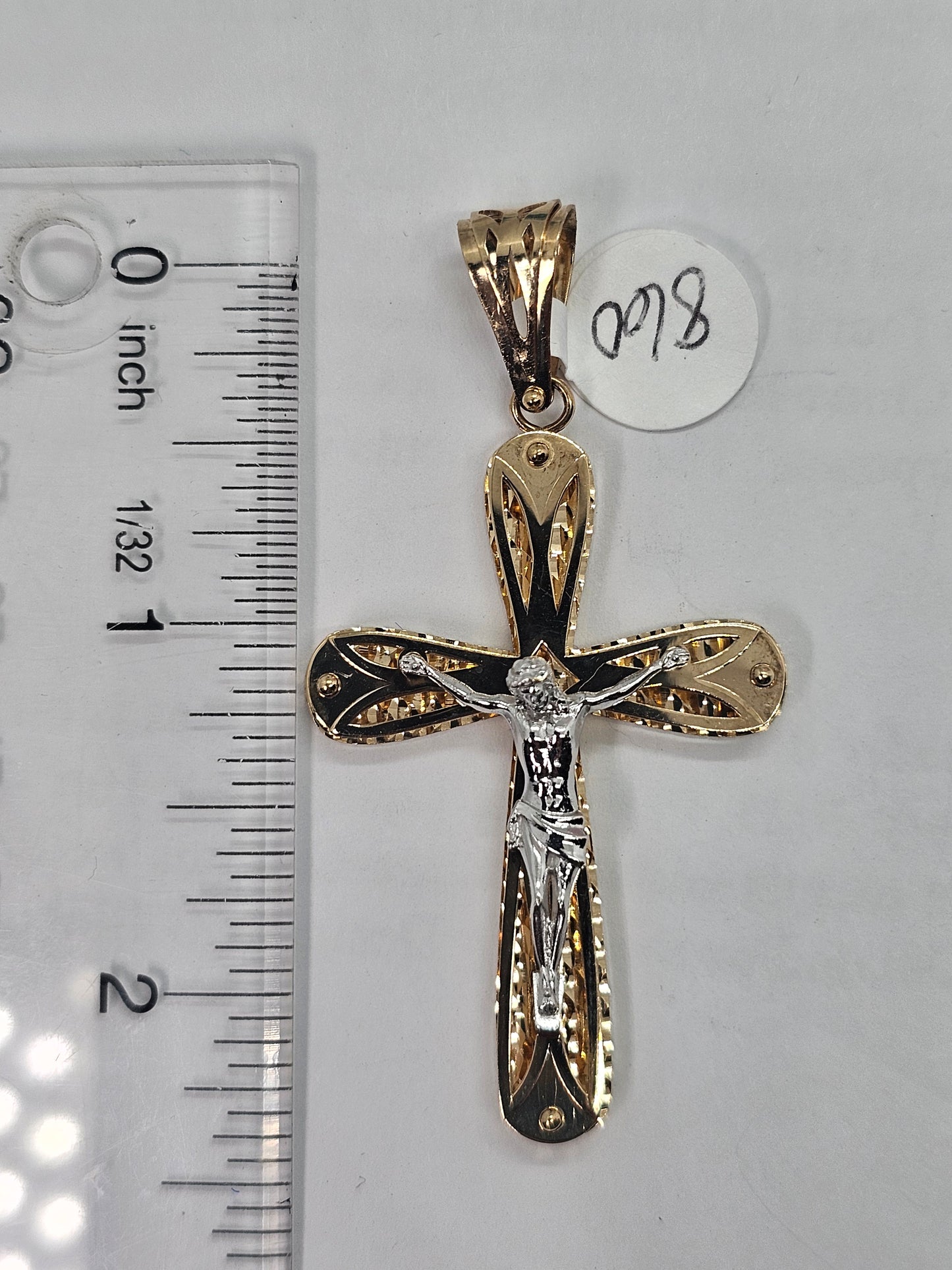 Dige Cruz 14k oro  3 Tonos