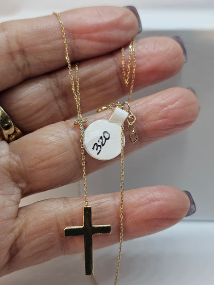 Gargantilla Cruz 14k oro