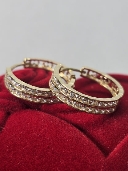 Argollas 14k Cz
