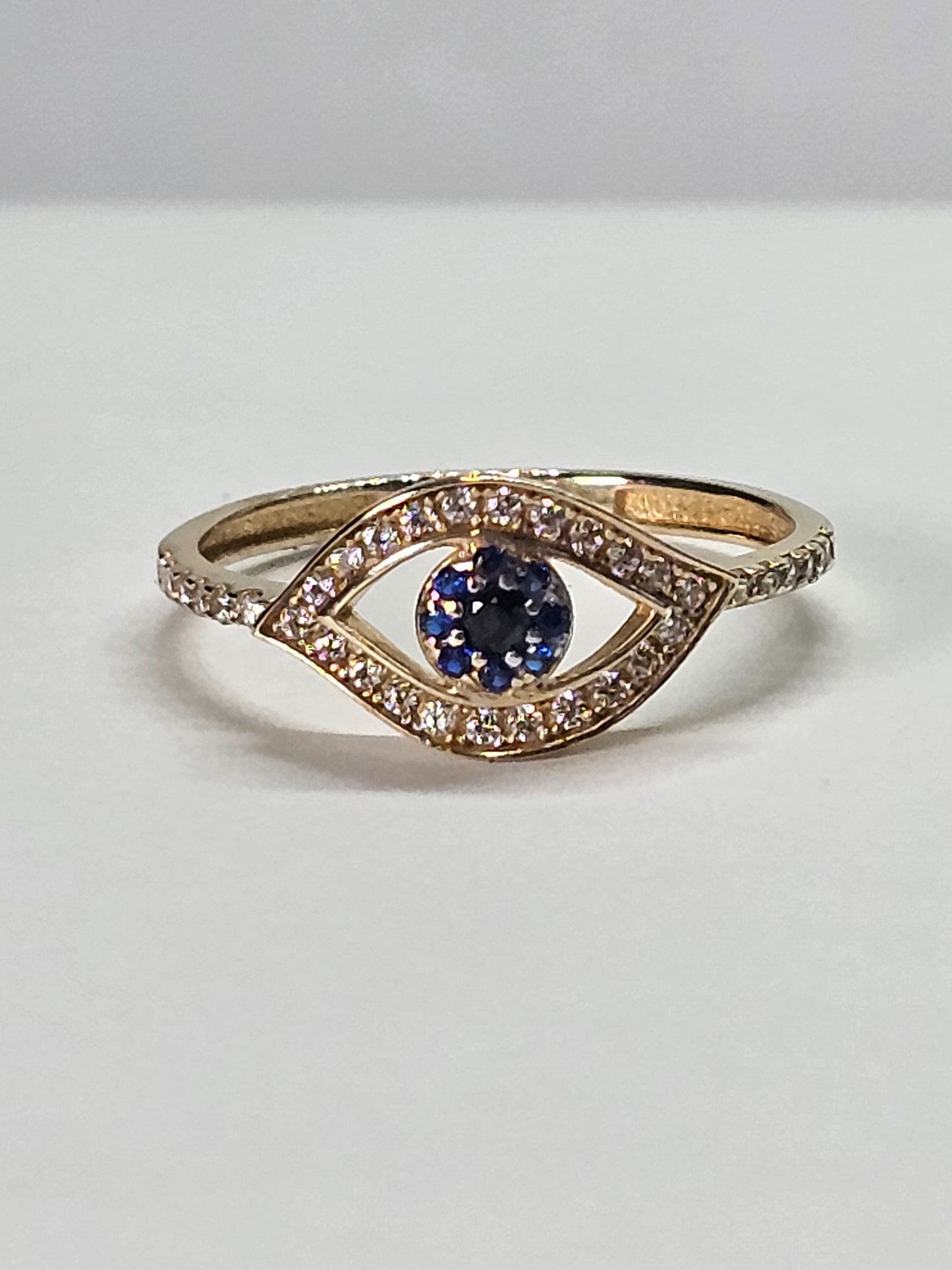Anillo ojo turco de 14k
