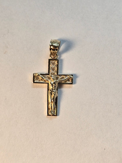 14K Gold Cross Pendant - Cruz Religiosa Oro 14K