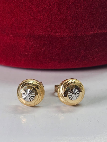 Aretes de bolita solidos 14k