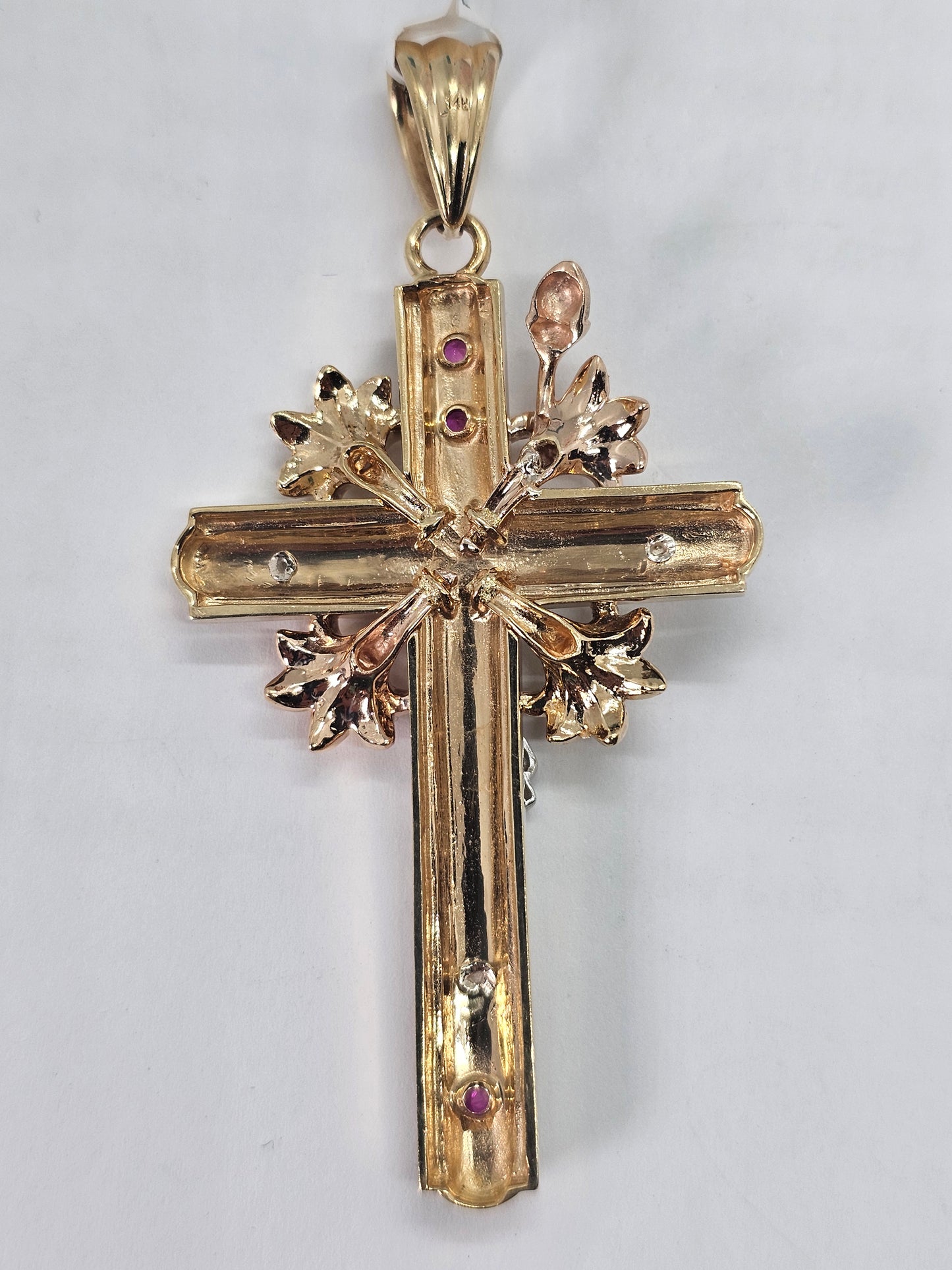 Dige Cruz 14k oro  3 Tonos