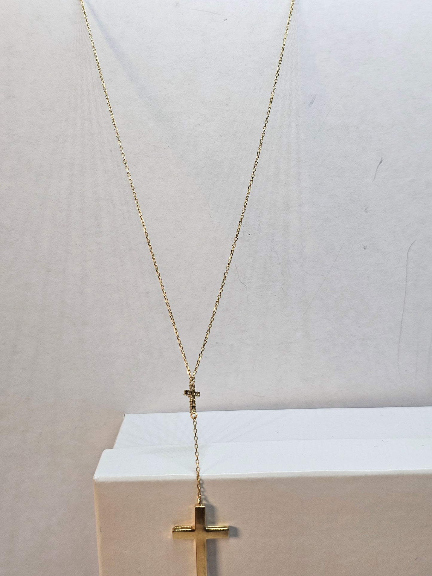 Gargantilla cruz 14k oro