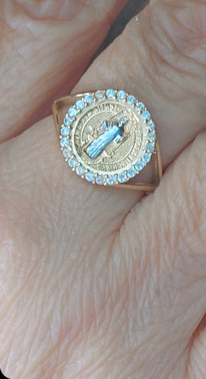 Anillo San Benito Oro 14k #7