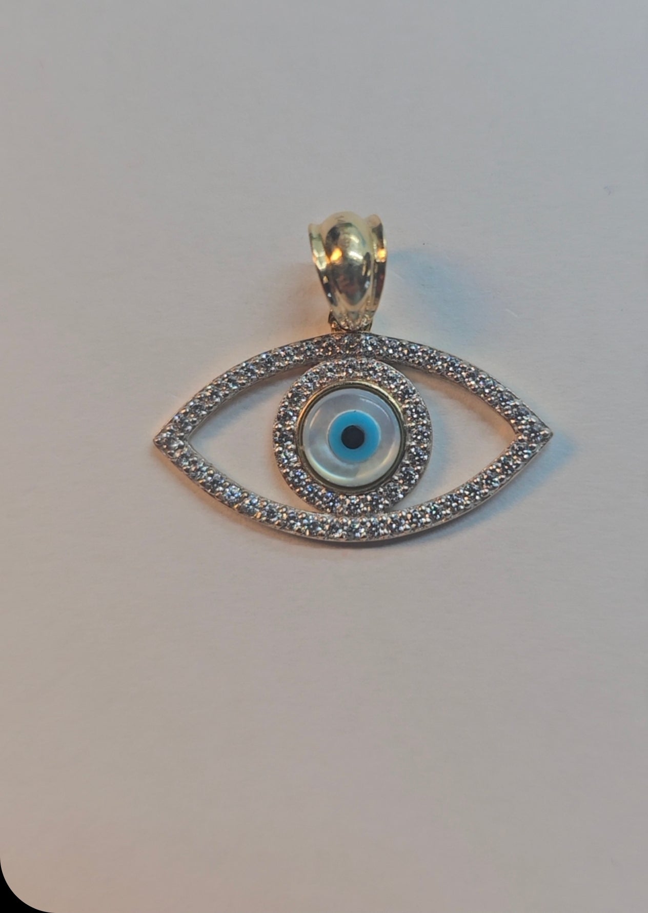 Dije Ojo Turco 14K Oro Real – Elegancia que Protege y Enamora