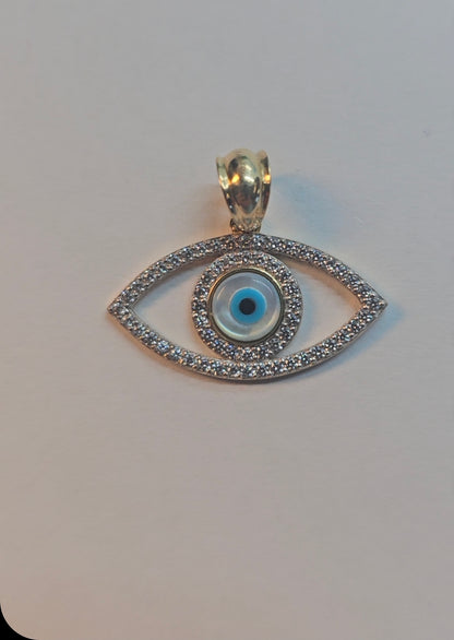 Dije Ojo Turco 14K Oro Real – Elegancia que Protege y Enamora