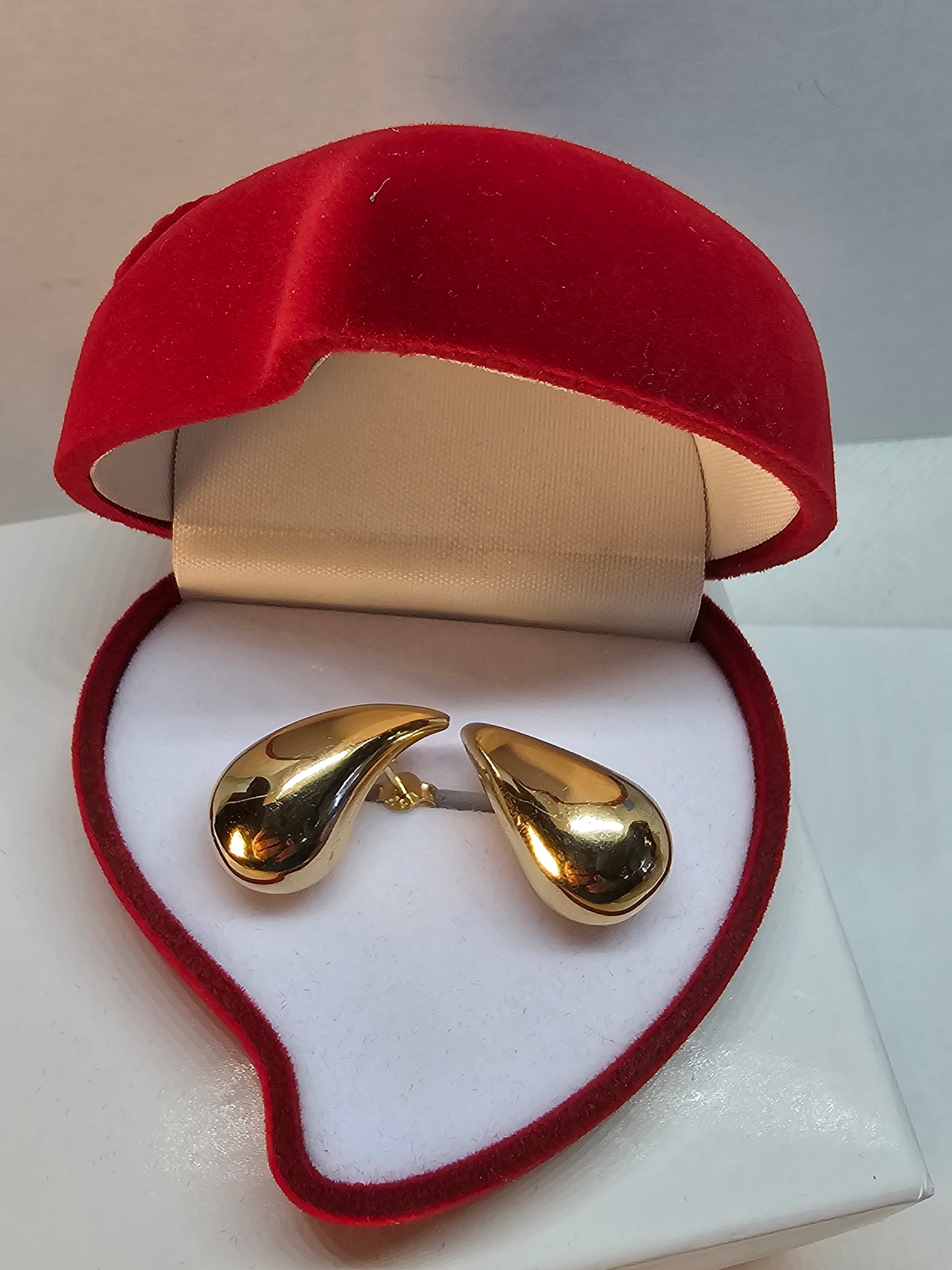 Aretes de Gota 14k Oro Italiano