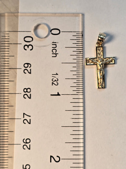 14K Gold Cross Pendant - Cruz Religiosa Oro 14K