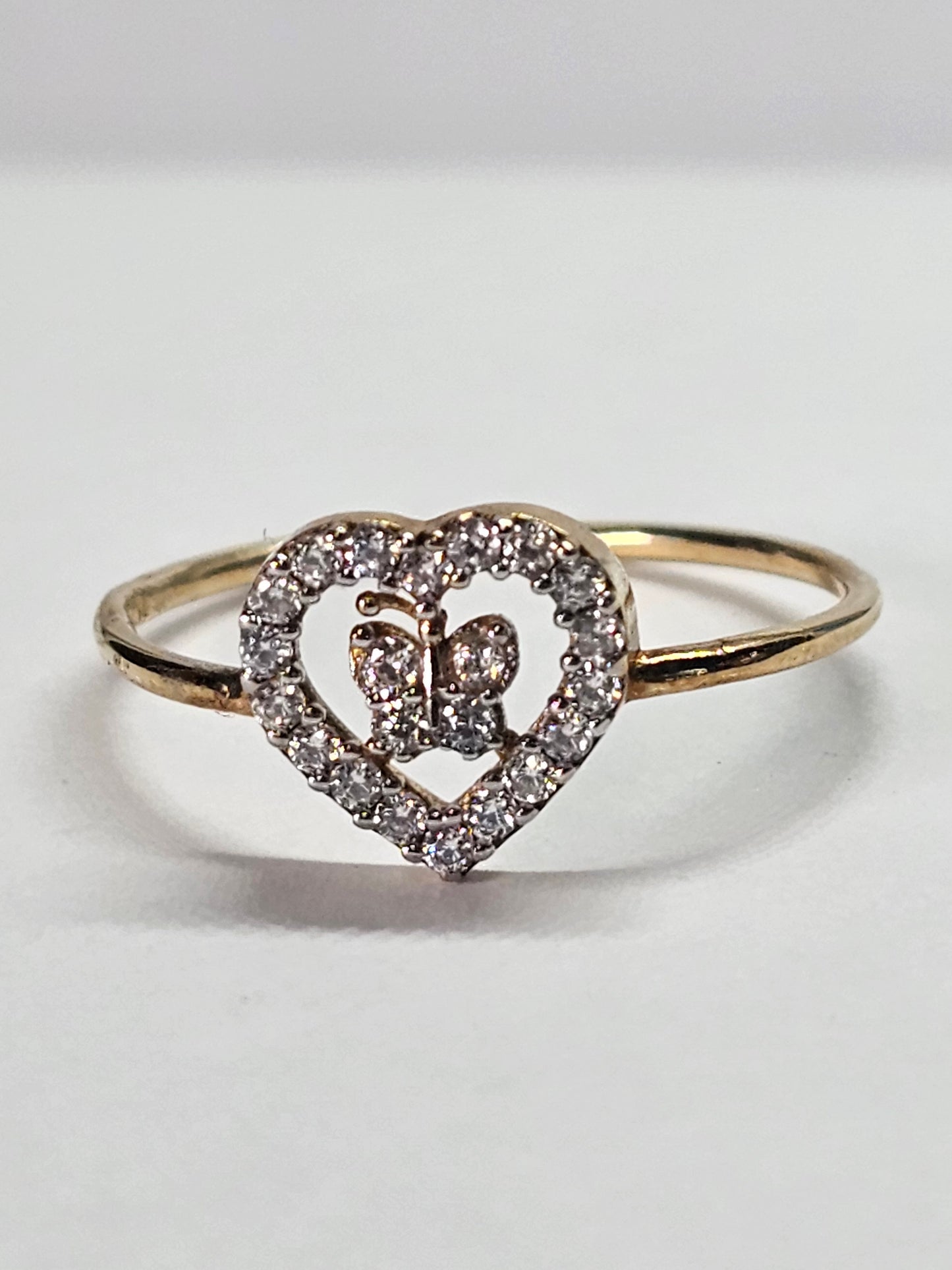 Anillo corazón 14k