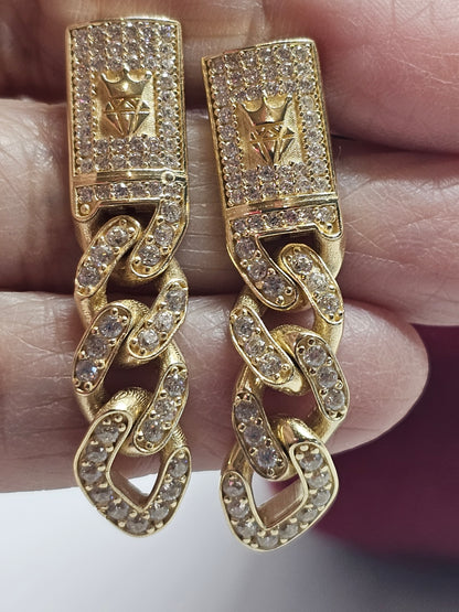 Aretes Colgantes 14k Oro