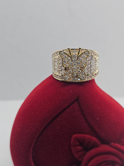 14K Gold Butterfly Princess Ring - Anillo Mariposa 14k Oro solido