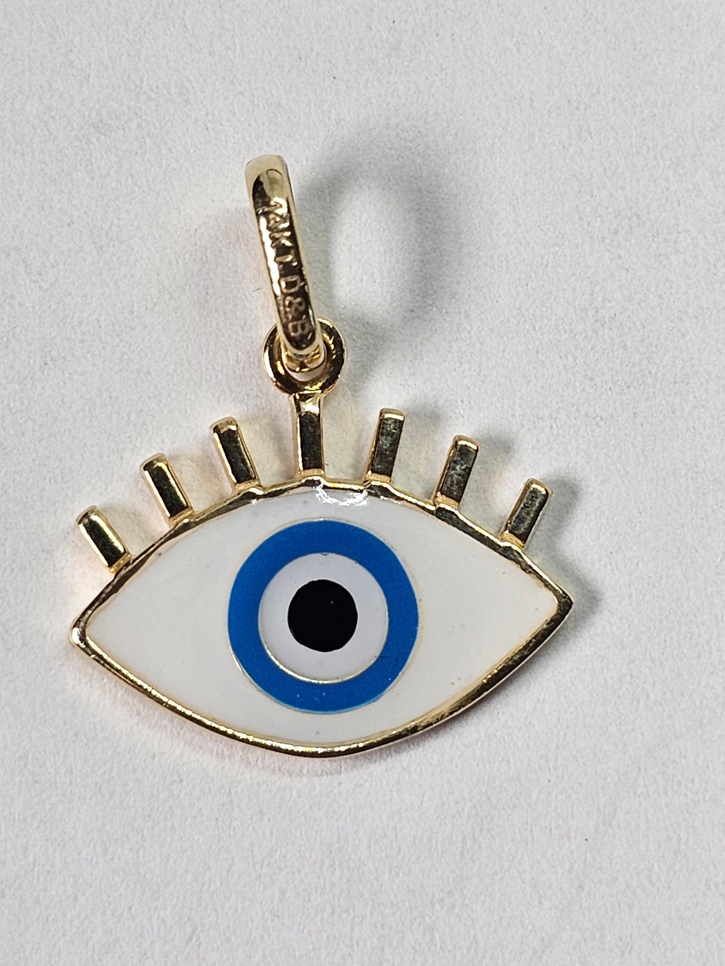 Dige ojo turco 14k oro