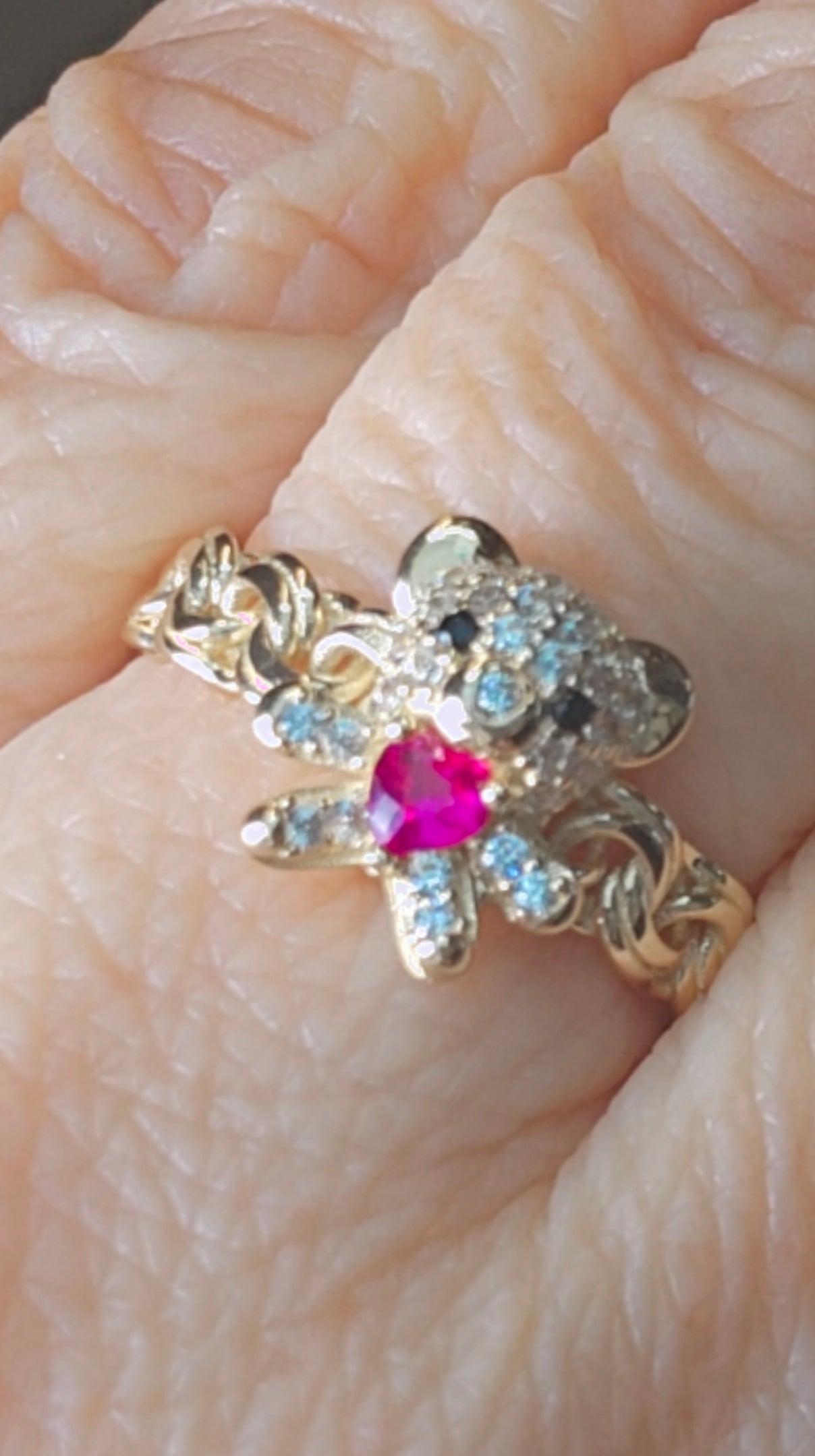 14k Gold Bear Ring #7 - Anillo De Osito 14k oro Solido #7