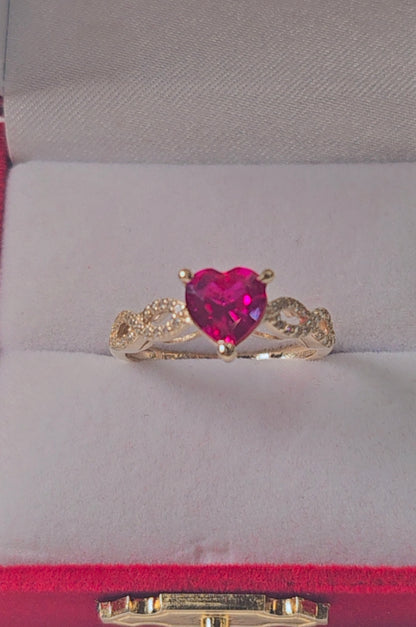 Anillo Corazón Infinito 14K