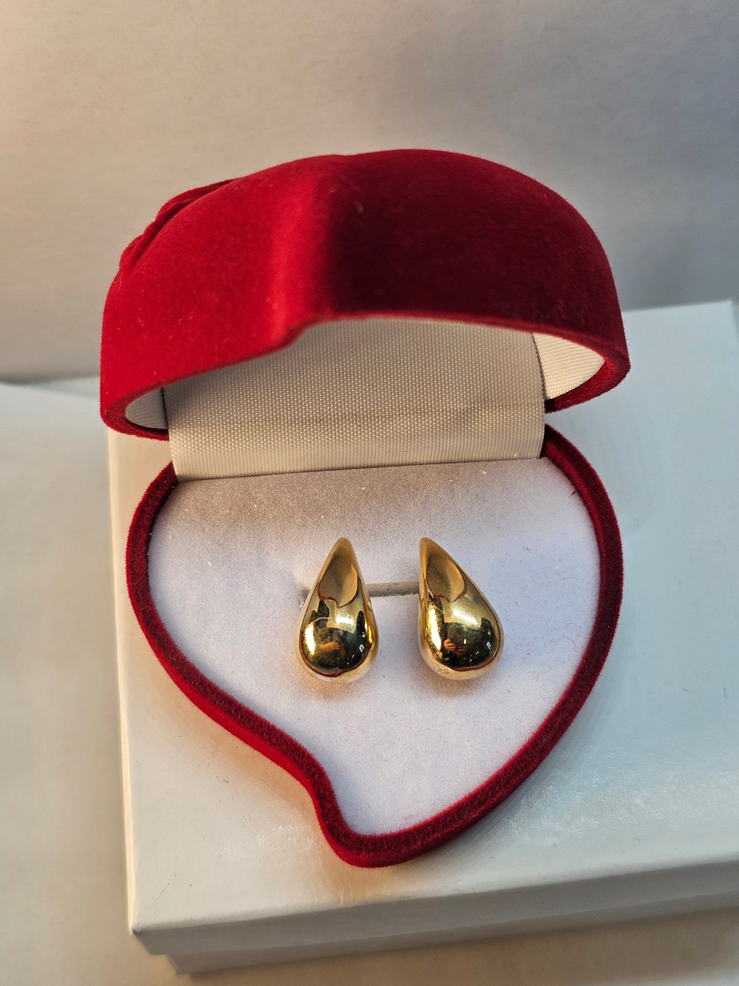 Aretes de Gota 14k Oro Italiano