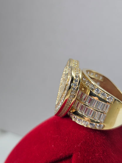 Anillo Princesa corazón 14k