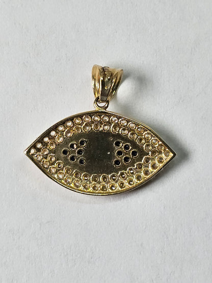 14K Gold Turkish Eye Pendant - Dige ojo turco 14k oro