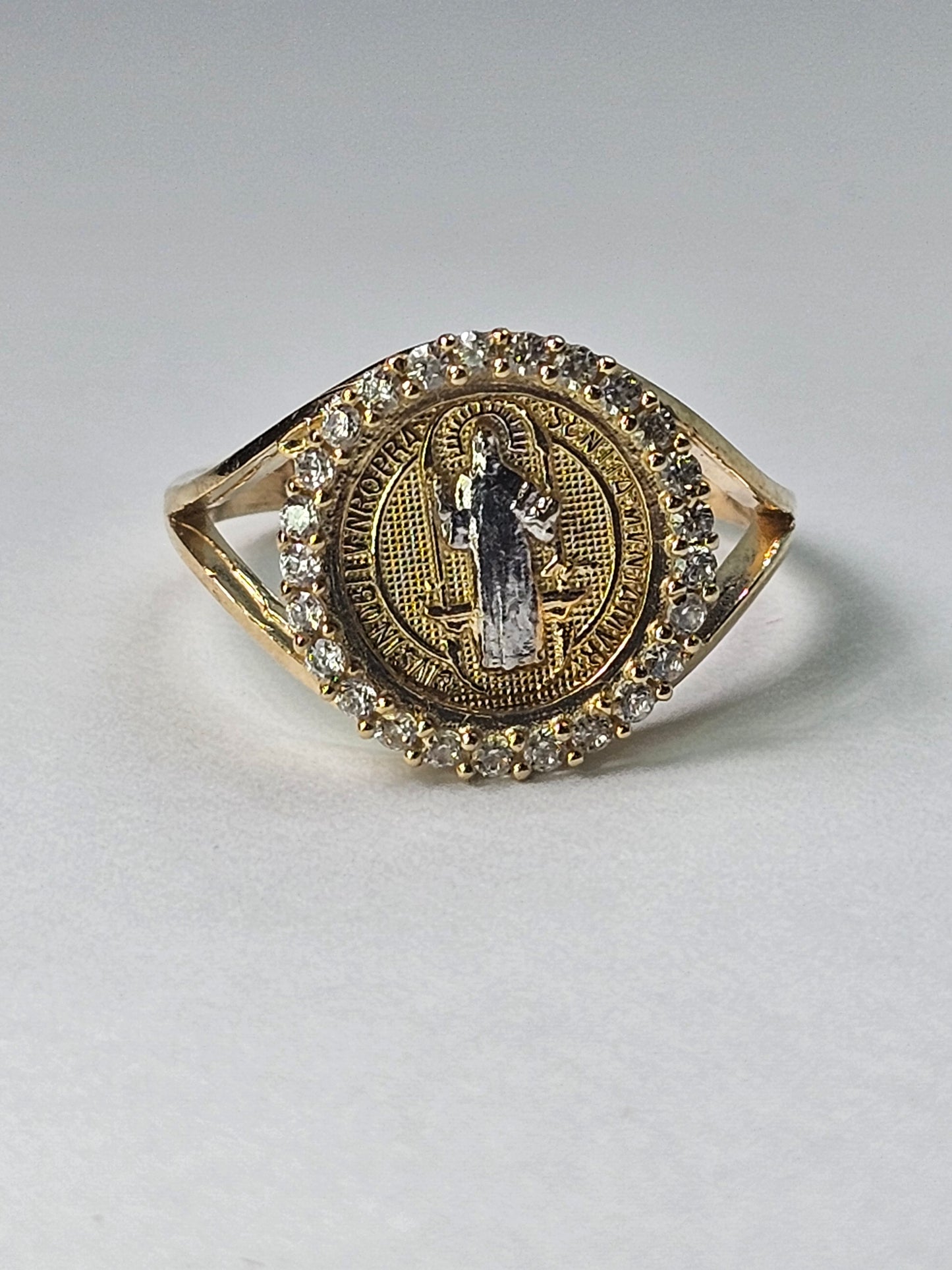 Anillo San Benito Oro 14k #7