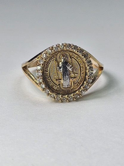 Anillo San Benito Oro 14k #7