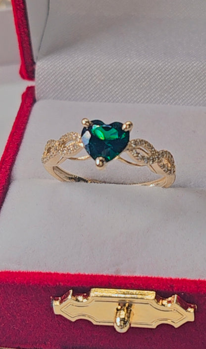 Anillo Corazón infinito CZ 14K