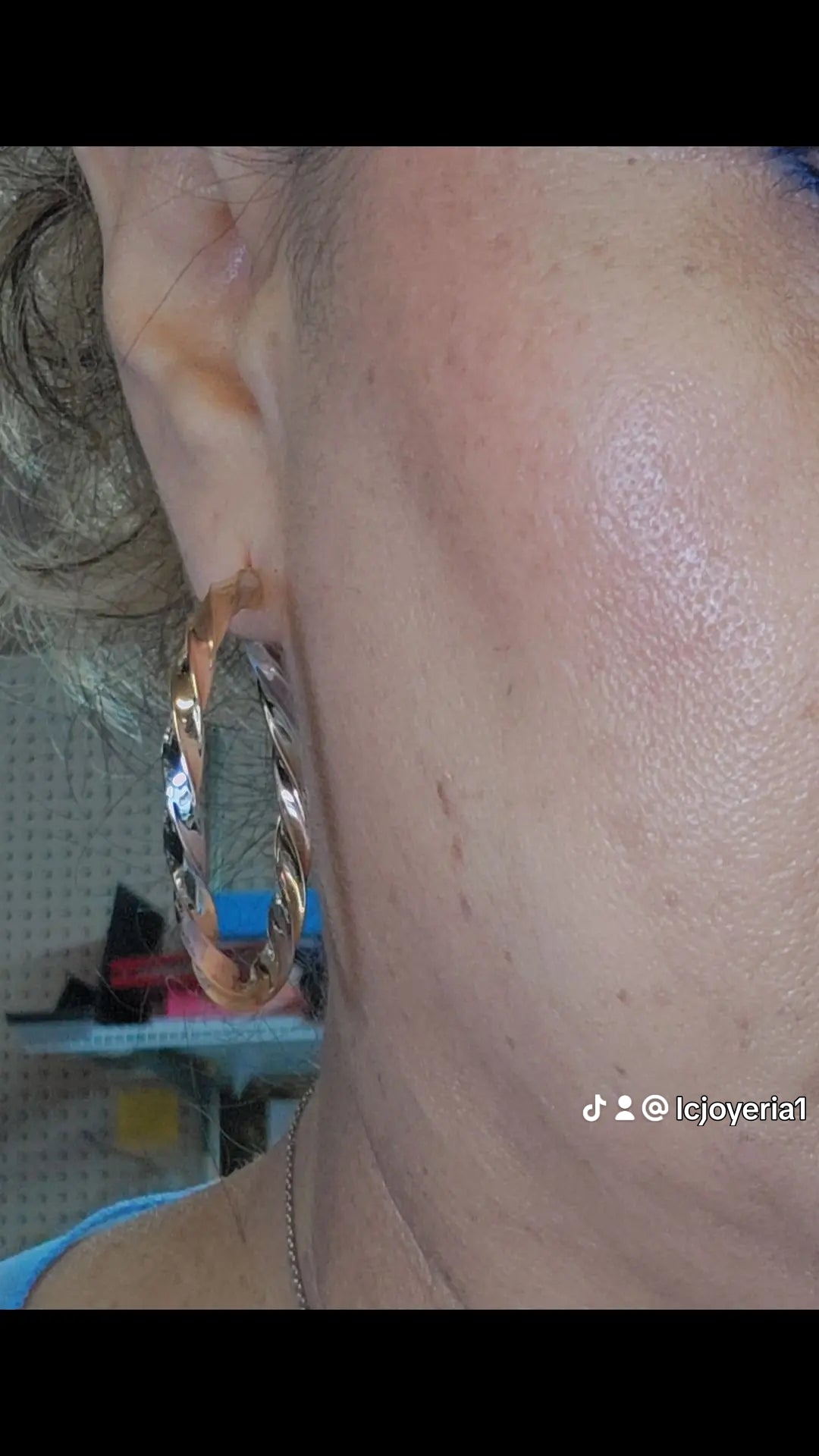 Arracadas 3 tonos 14k oro