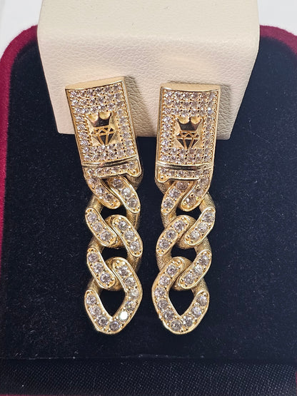 Aretes Colgantes 14k Oro