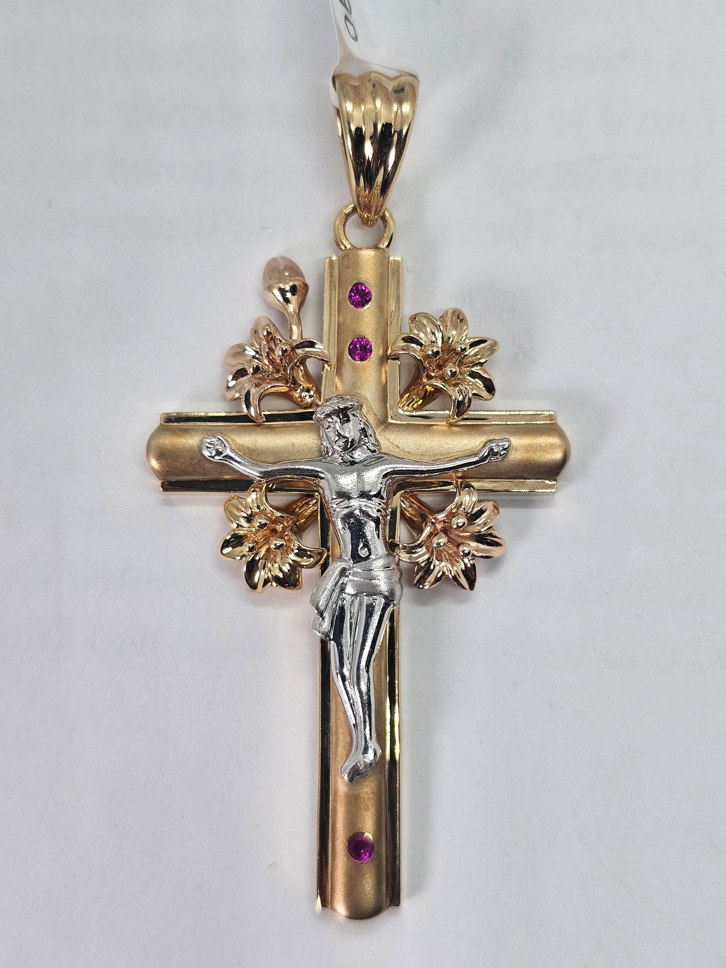 Dige Cruz 14k oro  3 Tonos