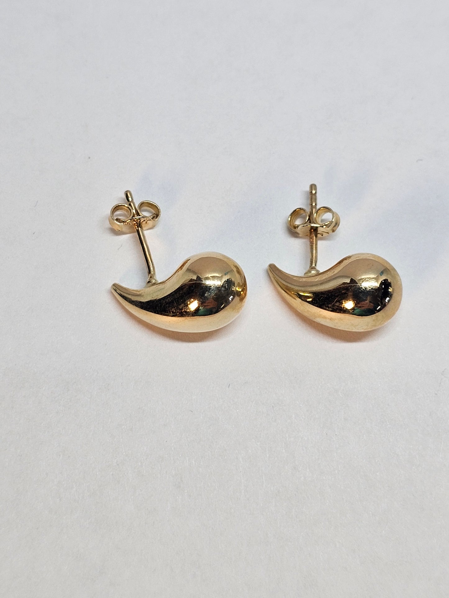 Aretes de Gota 14k Oro Italiano