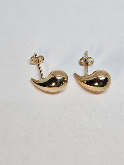 Aretes de Gota 14k Oro Italiano